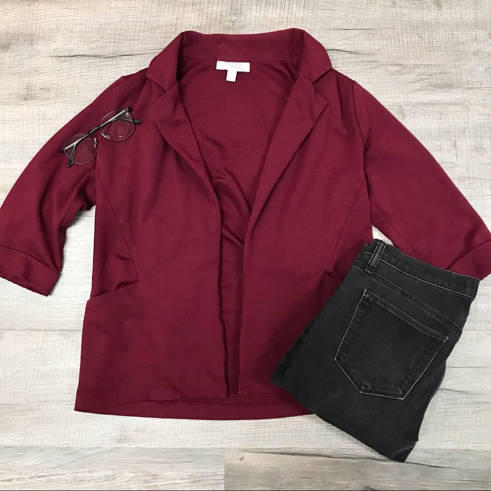 CLOSING SALE 🚨 CHARLOTTE RUSSE Maroon Blazer Jacket
